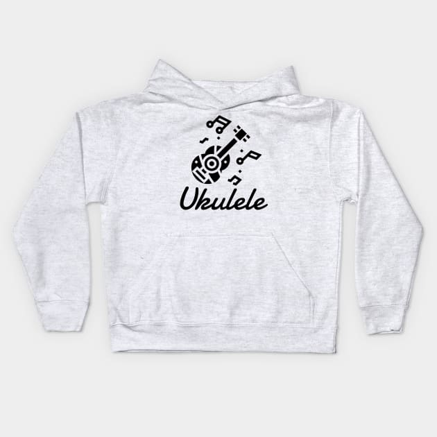 Ukulele shirt Kids Hoodie by KURA SHOP